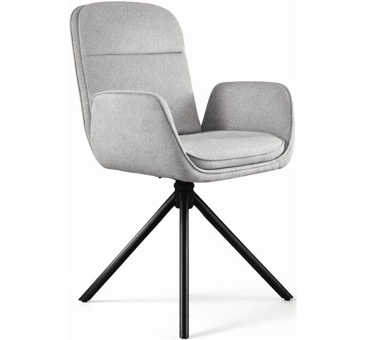 Крісло поворотне INES сірий1